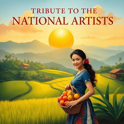 A vibrant and artistic poster dedicated to Filipino National Artist Fernando Amorsolo