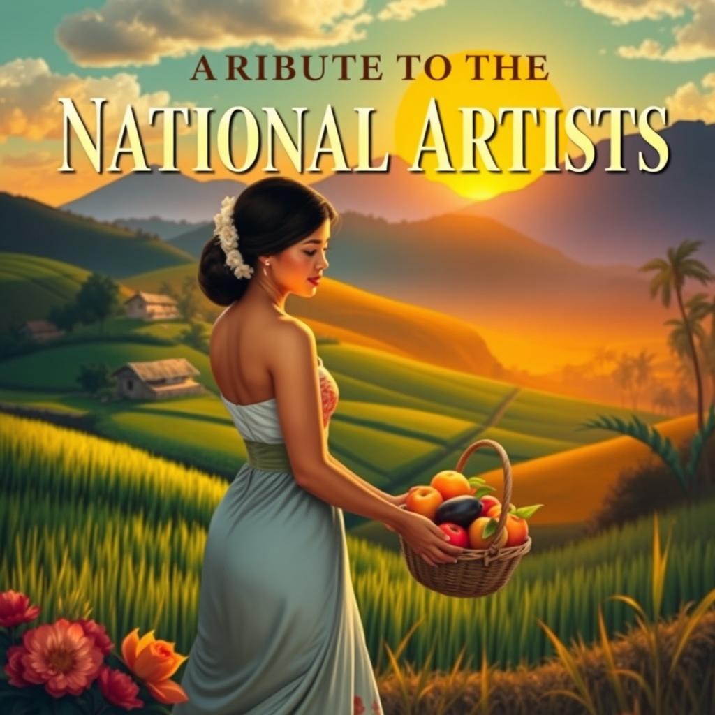 A vibrant and artistic poster dedicated to Filipino National Artist Fernando Amorsolo