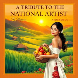 A vibrant and artistic poster dedicated to Filipino National Artist Fernando Amorsolo