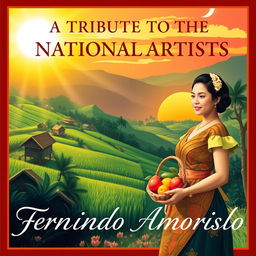 A vibrant and artistic poster dedicated to Filipino National Artist Fernando Amorsolo