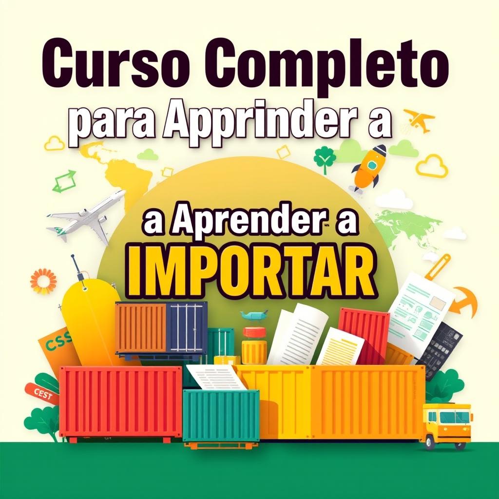 A vibrant graphic design that focuses on the theme of importing
