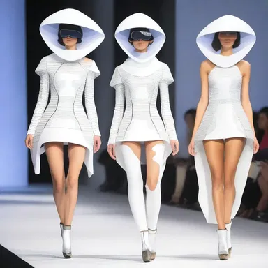 The air search radar costume at the futuristic-themed fashion show was a big hit.