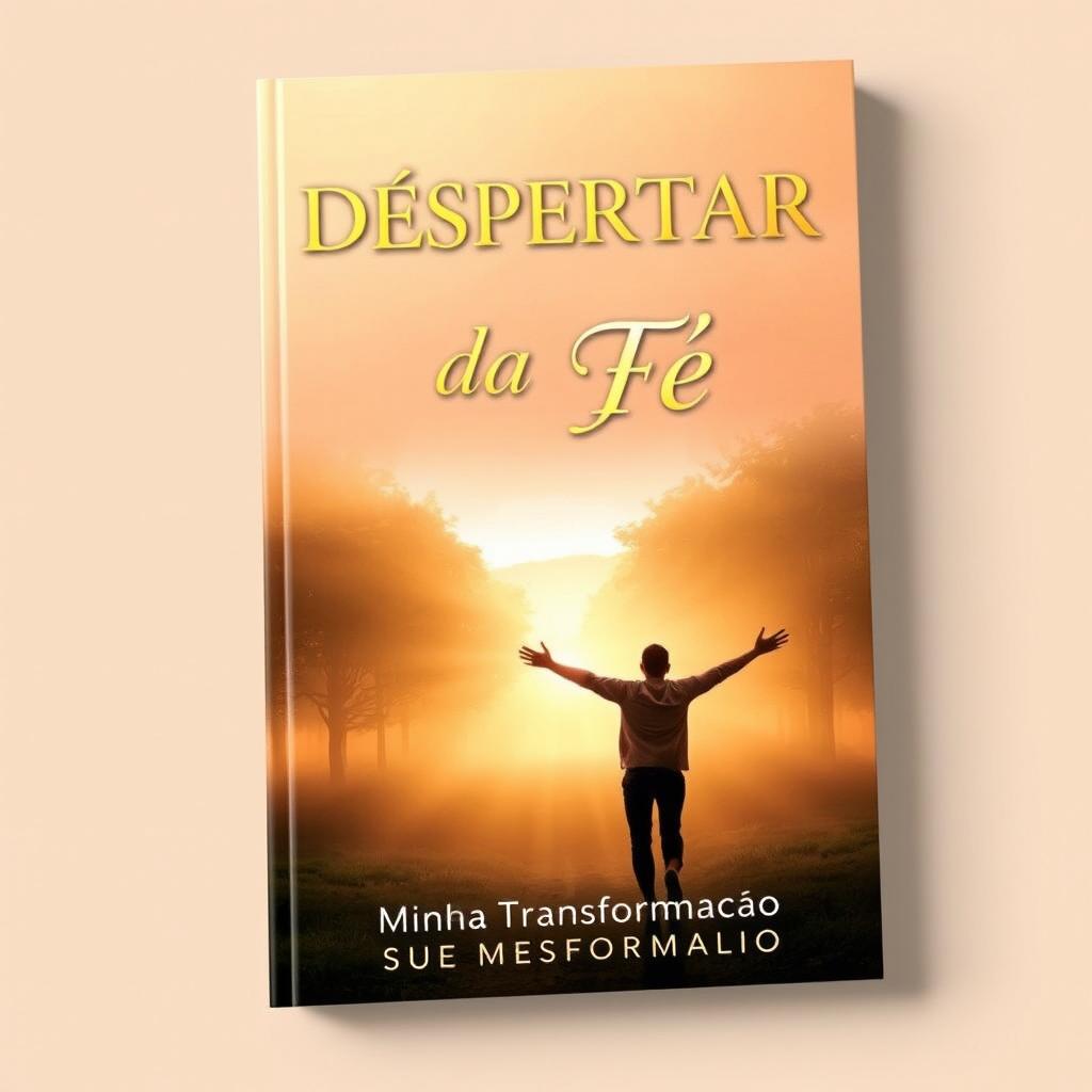 A captivating book cover for 'Despertar da Fé: Minha Transformação'