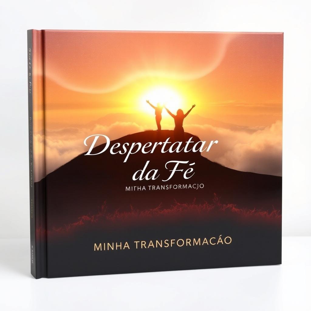 A captivating book cover titled 'Despertar da Fé: Minha Transformação'