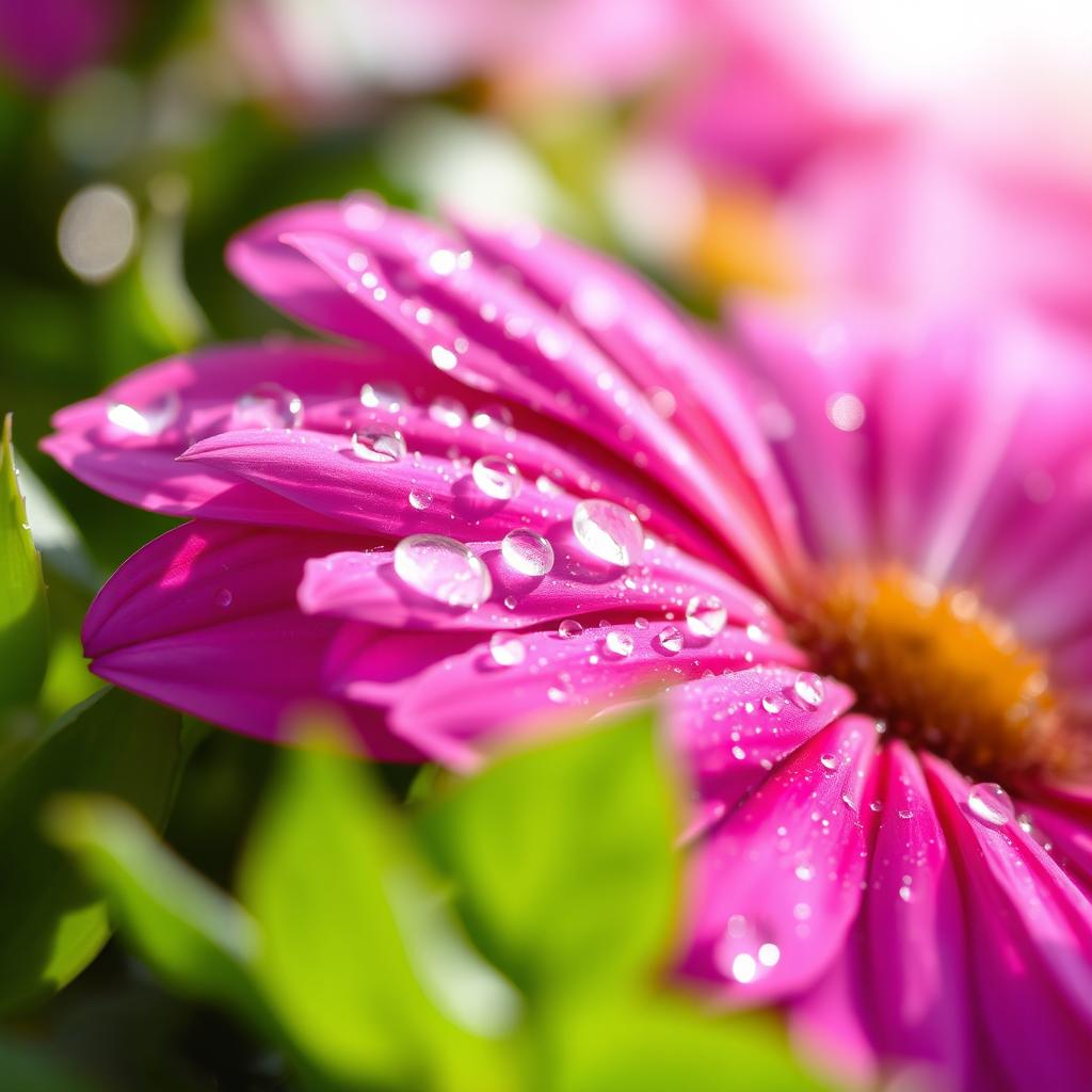 A close-up image of a beautiful, delicate flower, with vibrant petals in shades of pink and purple, resting on a soft green background