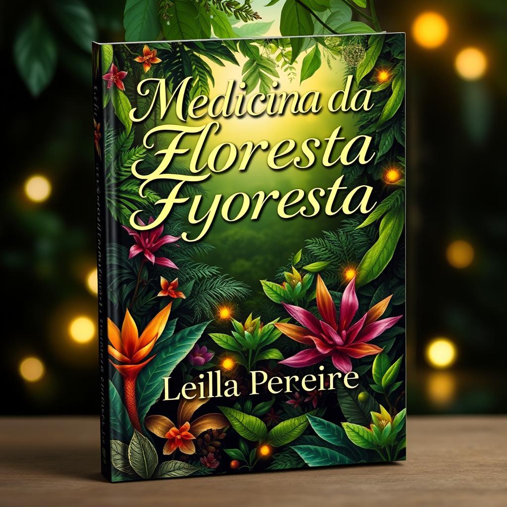 A book cover featuring vibrant and mystical forest elements representing Ayahuasca medicine