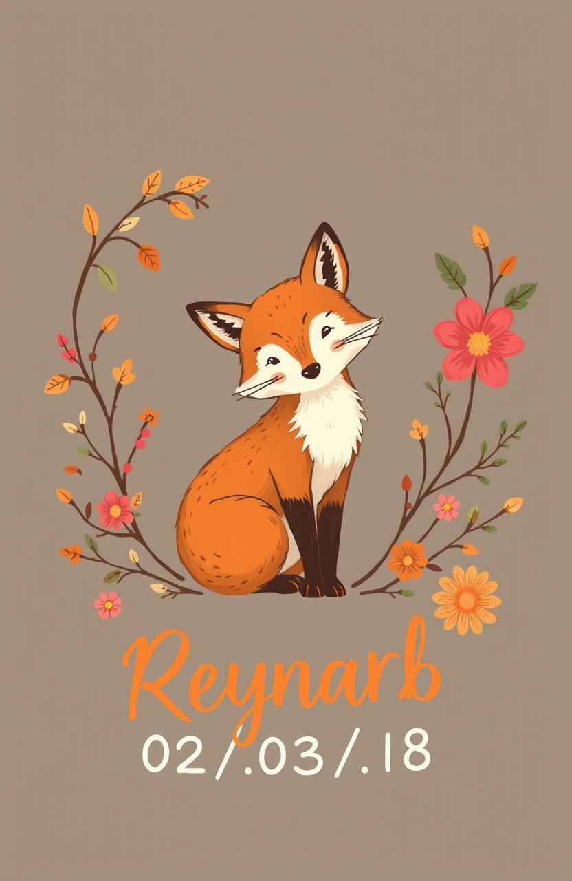 A stylish t-shirt design featuring a whimsical and artistic depiction of a fox named Reynard