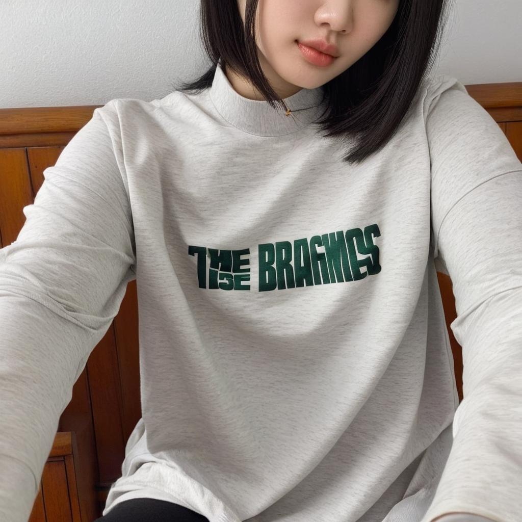 replace the green text on the shirt with something else
