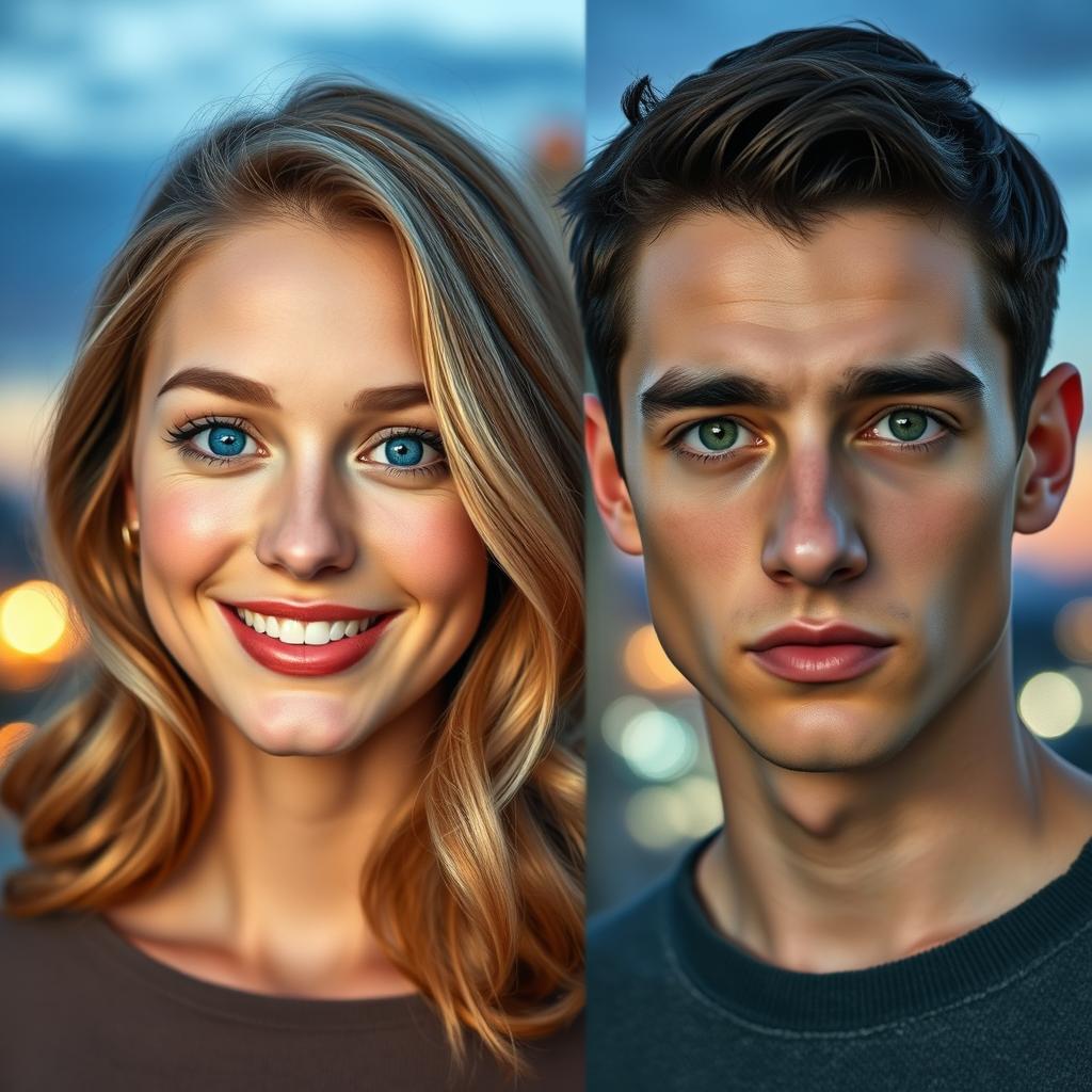 An image featuring a digital manipulation of two portraits where the face on the right is swapped with the face on the left