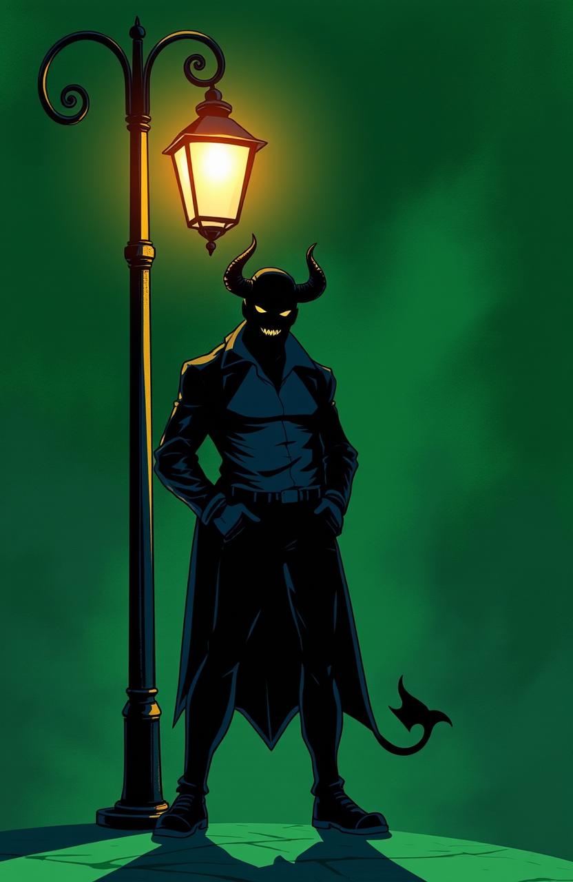 Mystery Under the Streetlamp: A Shadowy Encounter