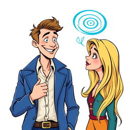 A whimsical and cute comic poster with a white background featuring non-realistic characters