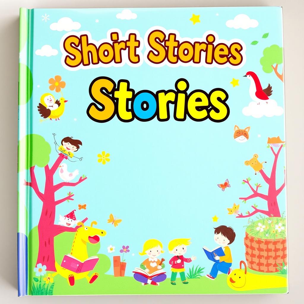 A colorful and inviting book cover for children titled 'Short Stories'