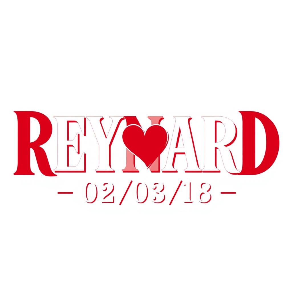 A captivating typography design featuring the word 'REYNARD' in a large, artistic font that conveys a sense of style and personality