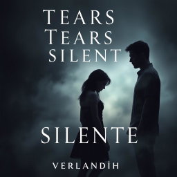 A poignant book cover for 'Tears in Silence' by VerlandiP0, designed to evoke a sense of vulnerability and strength that highlights the emotional depth of the story