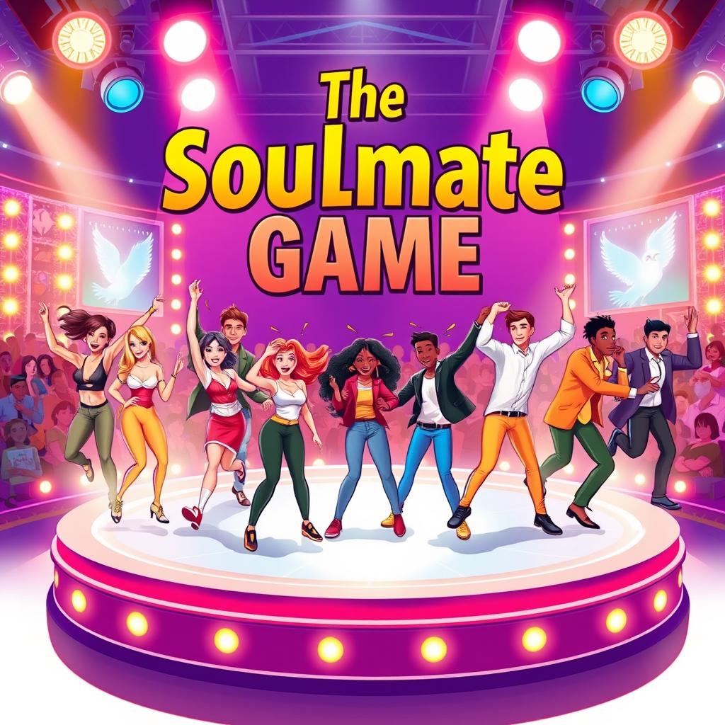 A captivating book cover for the story "The Soulmate Game"