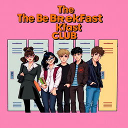 A colorful movie poster inspired by the classic film "The Breakfast Club"