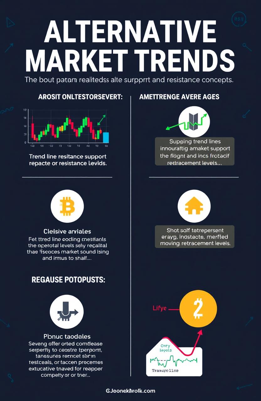 A visually engaging and informative graphic showcasing alternative methods to analyze market trends, replacing traditional support and resistance concepts