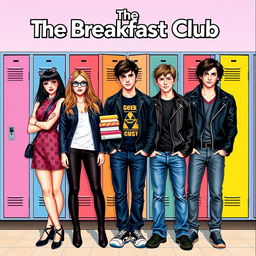A vibrant movie poster inspired by "The Breakfast Club"