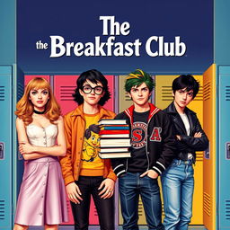 A vibrant movie poster inspired by "The Breakfast Club"