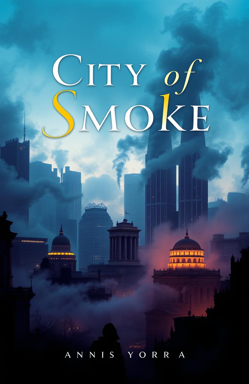 An intriguing cover design for a novel titled 'City of Smoke'
