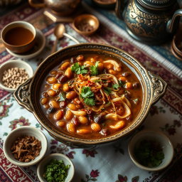Savor the Tradition: Ash Reshteh in an Ornate Bowl