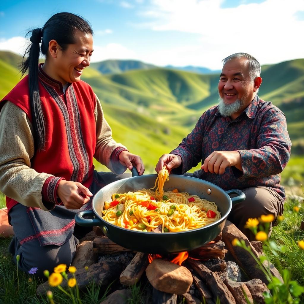 Joyful Cooking of Tsuivan in Nature