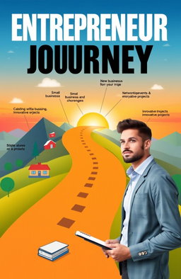 A visually inspiring representation of an entrepreneur's journey towards success
