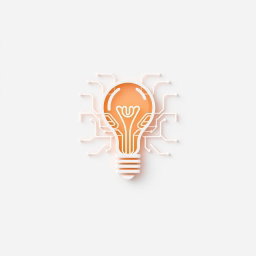 A minimalist 3D illustration of a modern logo for a growing social media store