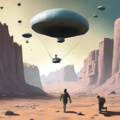 The science fiction novel depicts a future world where airdrops are a common method of delivering essential supplies to remote areas.