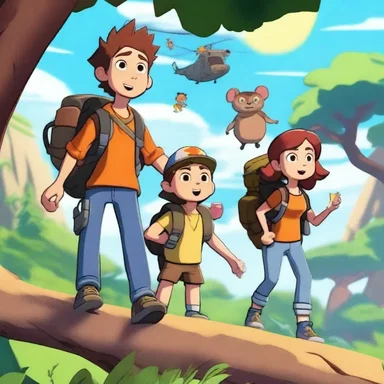 In the animated series, the adventurous characters embark on a mission that requires an airdrop of special tools and resources to complete their quest.