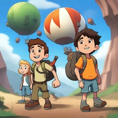 In the animated series, the adventurous characters embark on a mission that requires an airdrop of special tools and resources to complete their quest.