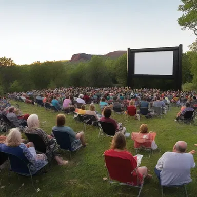The outdoor movie theater was a perfect venue for the new airing of the classic film.