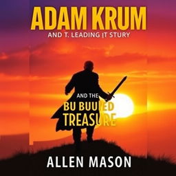 A striking book cover featuring the silhouette of a red-haired man holding a sword pointed to the ground, walking towards a hill at sunset