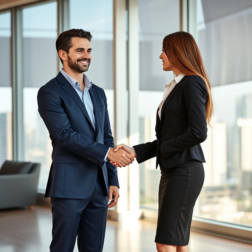 Sealing The Deal: Business Meeting Handshake