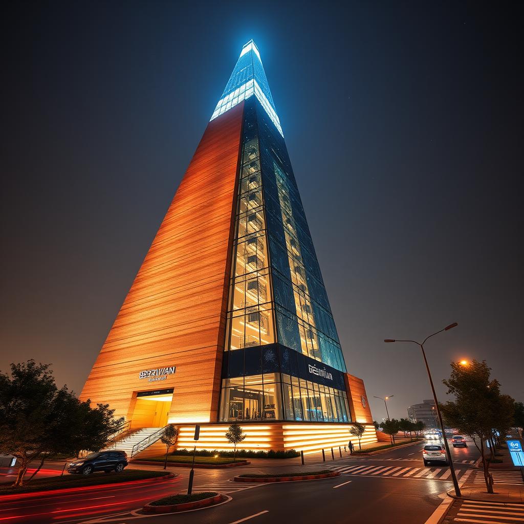 EBEEAVIJAN, a historic tower rising towards the future, standing at a height of 90 meters