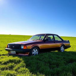 A vintage 1988 Ford Escort GL, featuring a stunning combination of bronze (cobre) and black colors