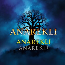 A striking book cover design titled "ANAREKLI" featuring an abstract representation of a mystical landscape