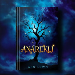 A striking book cover design titled "ANAREKLI" featuring an abstract representation of a mystical landscape
