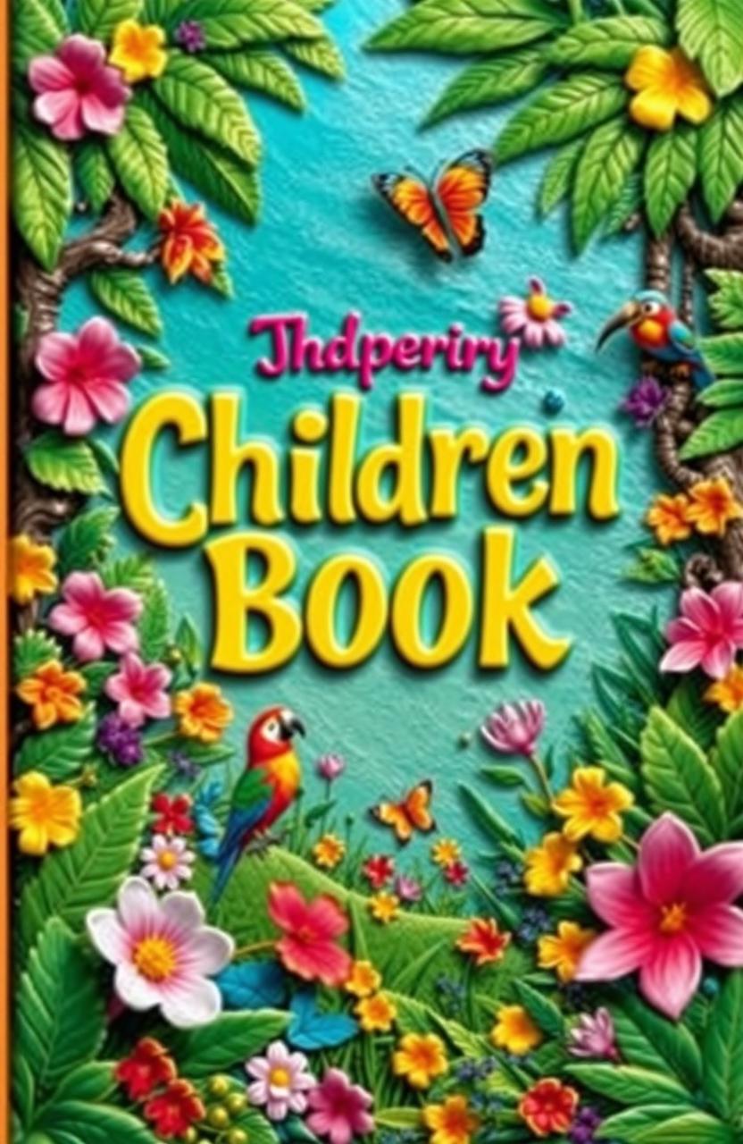 A vibrant and eye-catching cover design for a children's book featuring stories and poems
