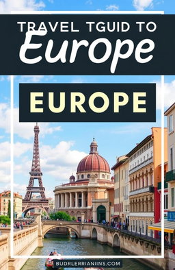 A comprehensive travel guide for beginners exploring Europe, featuring iconic landmarks such as the Eiffel Tower in Paris, the Colosseum in Rome, and the canals of Venice