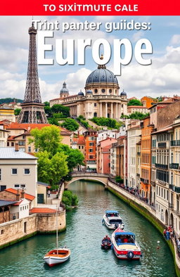 A comprehensive travel guide for beginners exploring Europe, featuring iconic landmarks such as the Eiffel Tower in Paris, the Colosseum in Rome, and the canals of Venice