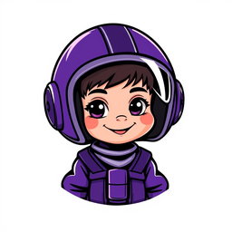 A logo design featuring a young character inspired by Pepe the Frog, wearing a fighter jet helmet