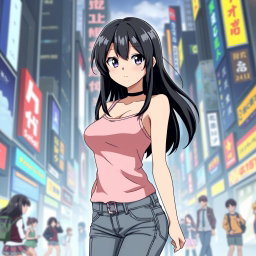 A female Original Character from My Hero Academia in anime art style, showcasing a cute outfit that reflects her unique personality