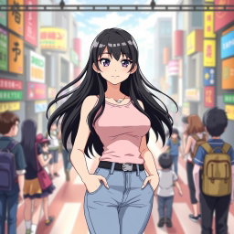 A female Original Character from My Hero Academia in anime art style, showcasing a cute outfit that reflects her unique personality