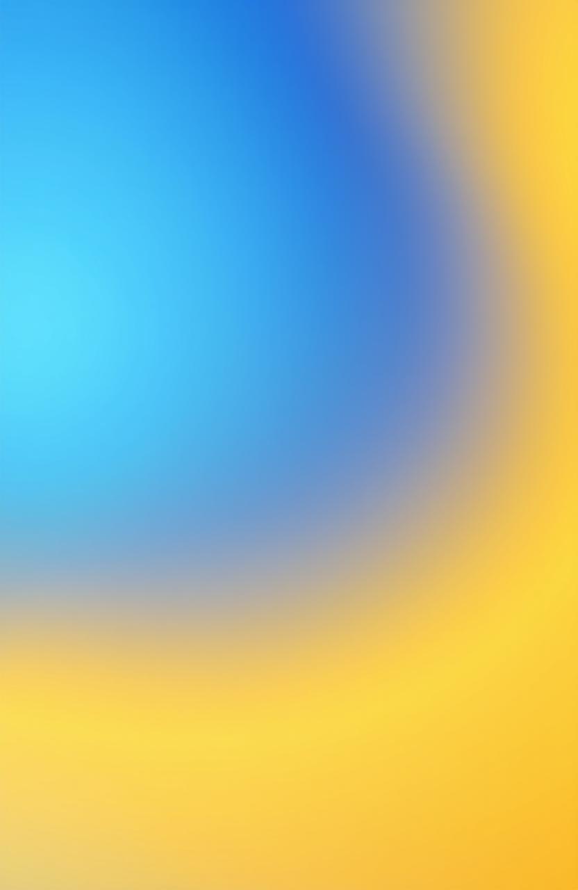 A visually appealing gradient design for a business book cover, transitioning seamlessly between the colors #005EB7 (deep blue), #284395 (medium blue), #00B3EB (light blue), and #E4F998 (soft yellow) in a smooth, flowing pattern