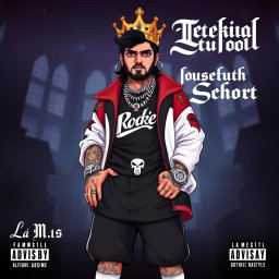 An album cover featuring a king character styled in rap fashion
