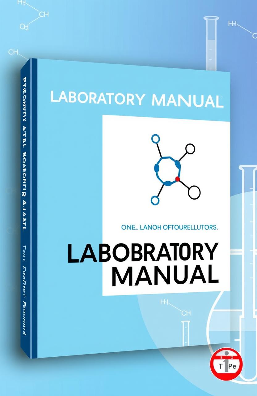 A modern and simplistic design for a Pharmaceutical Biochemistry Laboratory Manual, focusing specifically on tests for carbohydrates