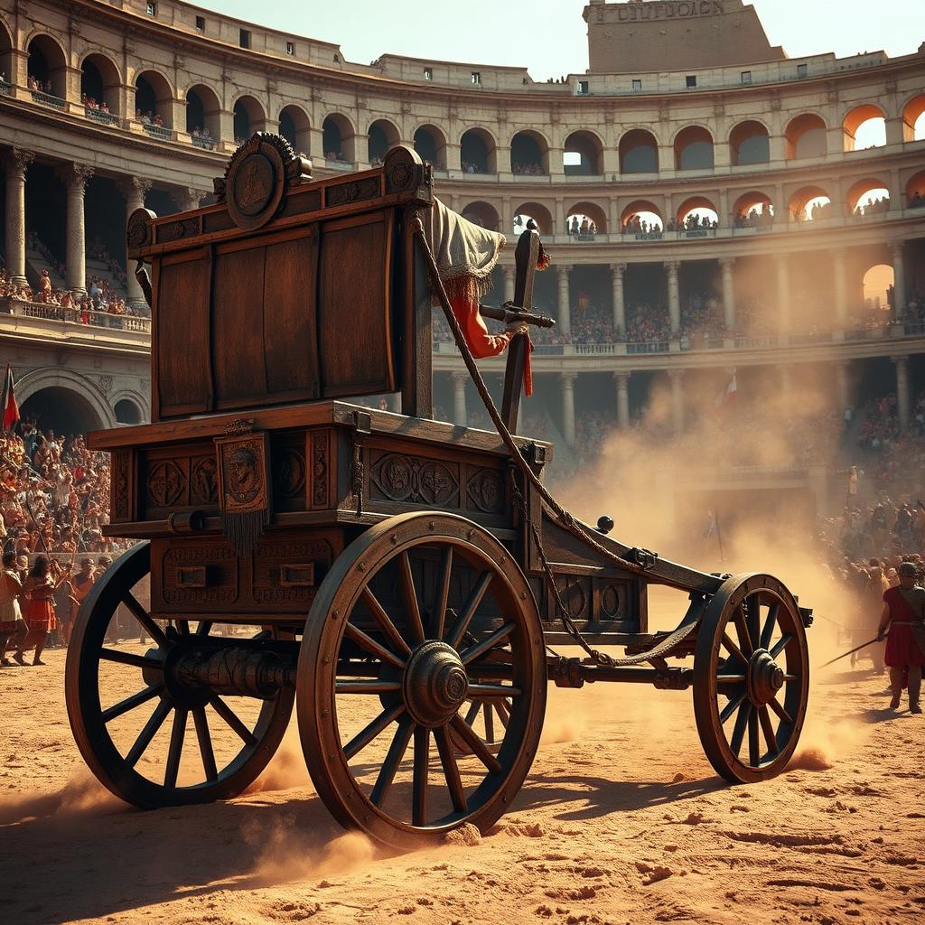 Epic Roman Gladiator Chariot - A Detailed Historical Scene