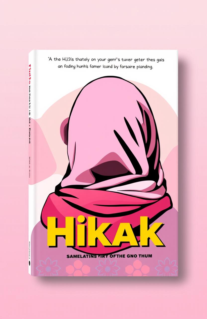 Aesthetically pleasing book cover featuring a stylized depiction of a hijab, visually represented as a camel's hump