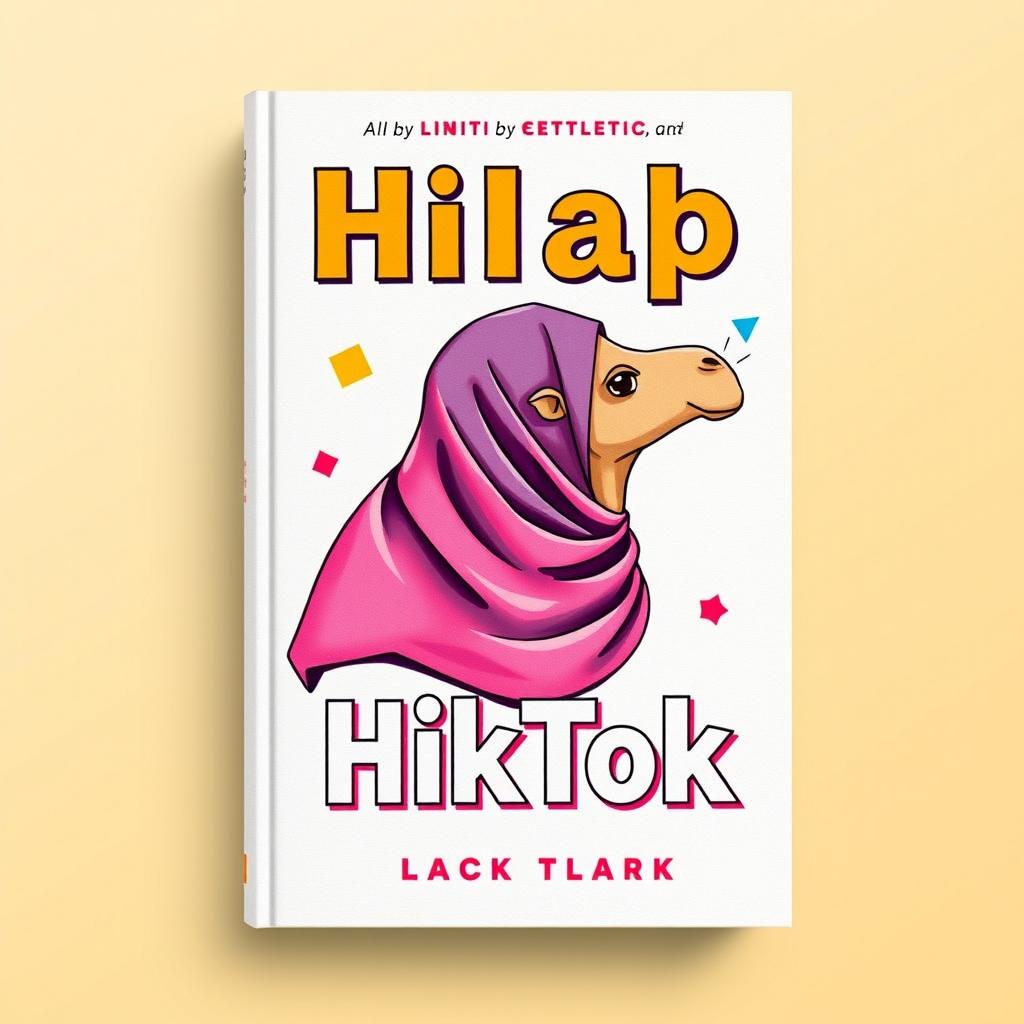 Aesthetic book cover that creatively illustrates the theme of a hijab represented as a camel's hump, inspired by TikTok social media trends